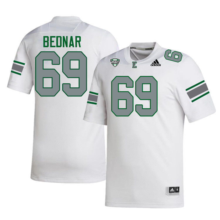 Eastern Michigan Eagles #69 Logan Bednar College Football Jerseys Stitched-White